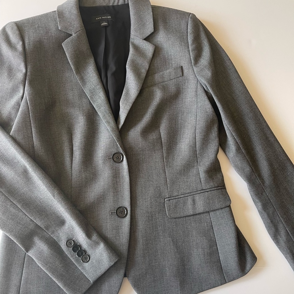 Ann Taylor blazer gray size 4 NWOT